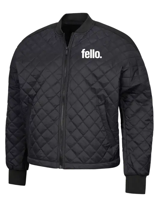 Mercer+Mettle Black Womens Boxy Quilted Jacket w/Fello. Logo