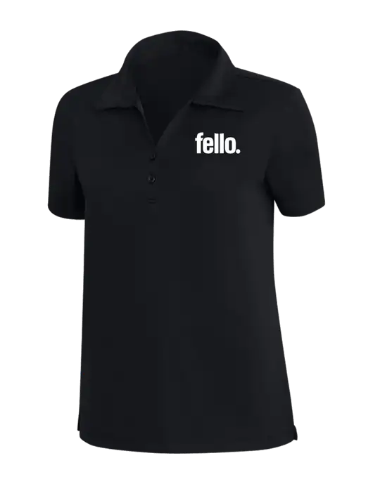 TravisMathew Black Womens Coto Performance Polo w/Fello. Logo