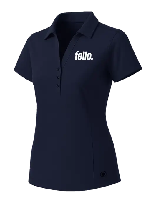 OGIO Womens Navy ONYX Polo w/Fello. Logo