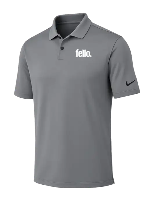 Nike Medium Grey Dri-FIT Vapor Polo w/Fello. Logo