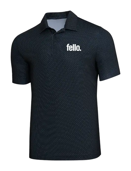 Adidas Black Diamond Dot Print Polo w/Fello. Logo