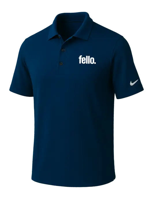 NIKE Navy Dri-Fit Micro Pique Polo w/Fello. Logo
