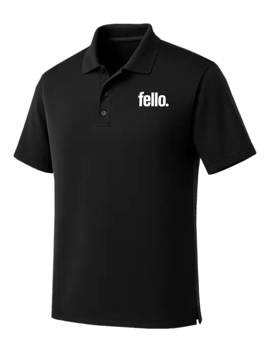 Black Dry Zone UV Micro Mesh Polo w/Fello. Logo