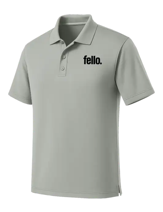 Light Grey Dry Zone UV Micro Mesh Polo w/Fello. Logo