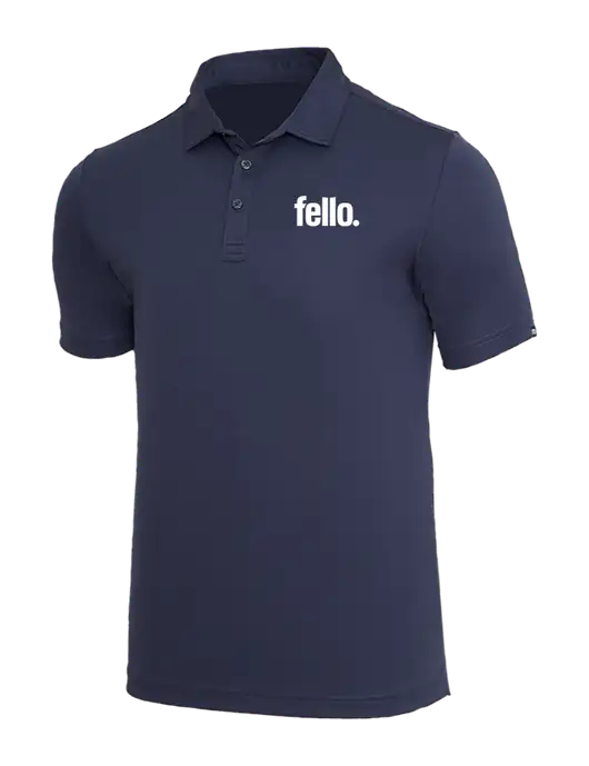 TravisMathew Navy Coto Performance Polo w/Fello. Logo