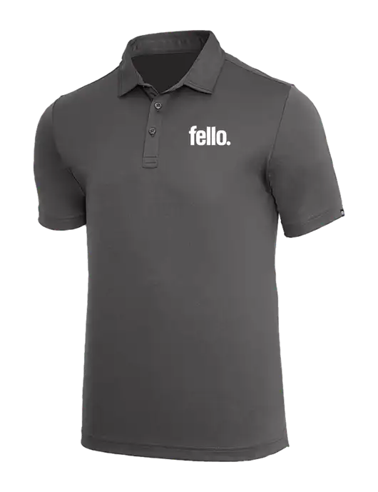 TravisMathew Med Dark Grey Coto Performance Polo w/Fello. Logo