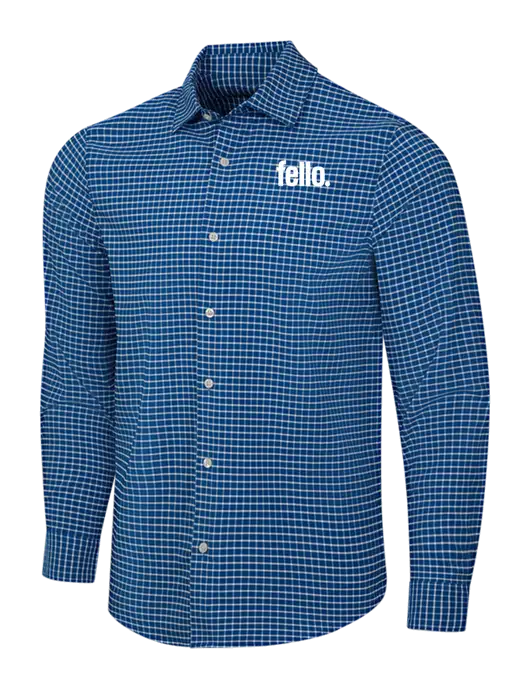 Navy/White City Stretch Shirt w/Fello. Logo
