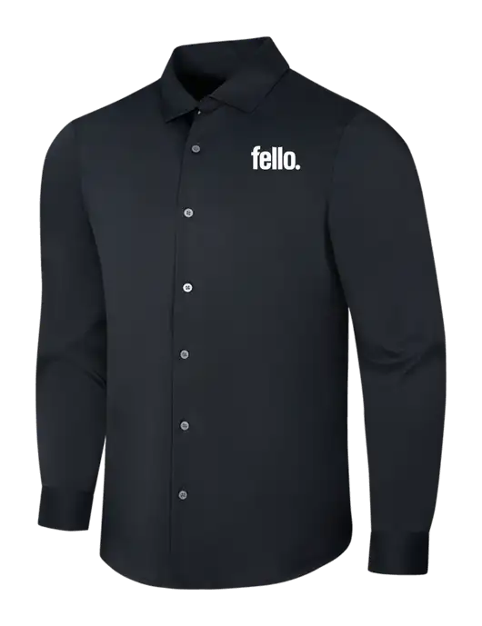 Black City Stretch Shirt w/Fello. Logo