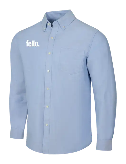 Light Blue SuperPro Oxford Shirt w/Fello. Logo