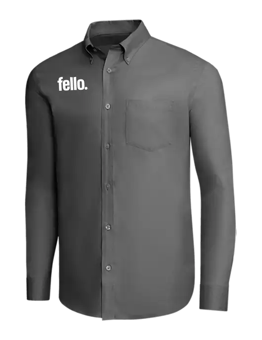 Brooks Brothers Dark Grey Wrinkle-Free Stretch Pinpoint Shirt w/Fello. Logo