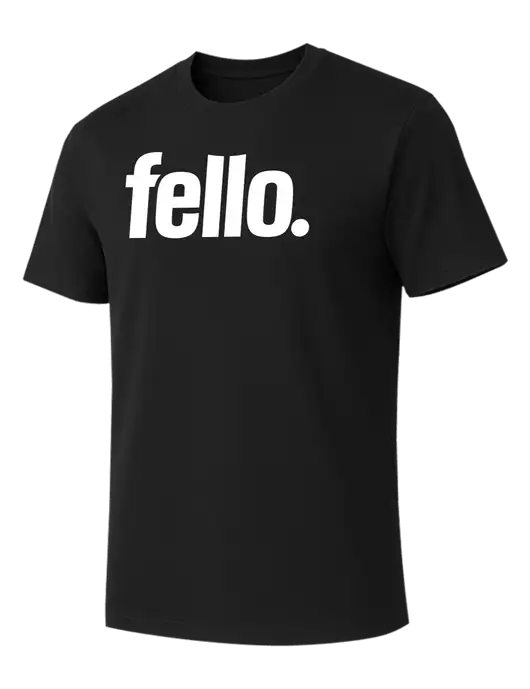 Allmade Deep Black Organic Cotton Tee w/Fello. Logo