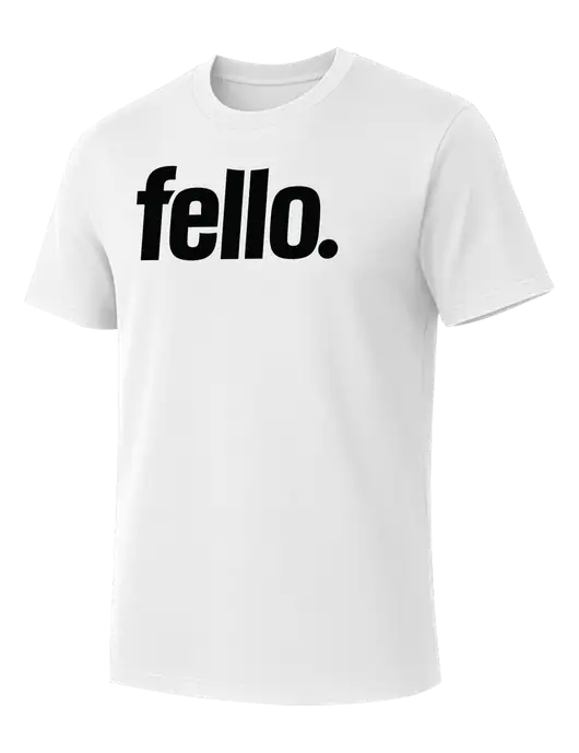 Allmade Bright White Organic Cotton Tee w/Fello. Logo