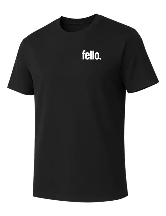 Allmade Deep Black Organic Cotton Tee w/Fello. Logo