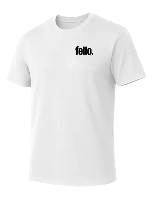 Allmade Bright White Organic Cotton Tee w/Fello. Logo