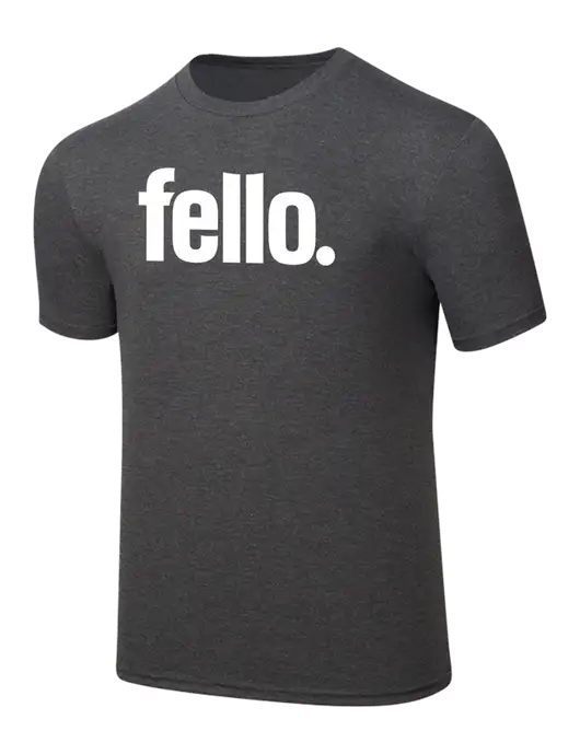 Simply Soft Heathered Charcoal 4.5oz  Poly/Combed Ring Spun Cotton T-Shirt w/Fello. Logo