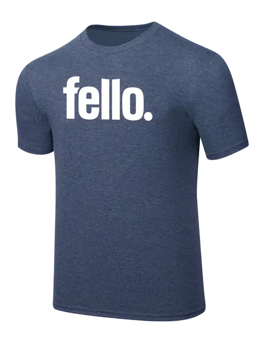 Simply Soft Navy Frost 4.5oz  Poly/Combed Ring Spun Cotton T-Shirt w/Fello. Logo