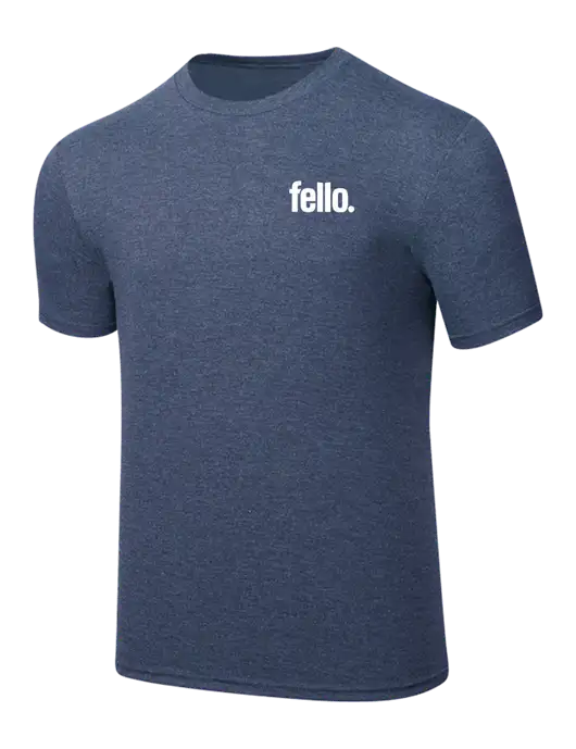 Simply Soft Navy Frost 4.5oz  Poly/Combed Ring Spun Cotton T-Shirt w/Fello. Logo