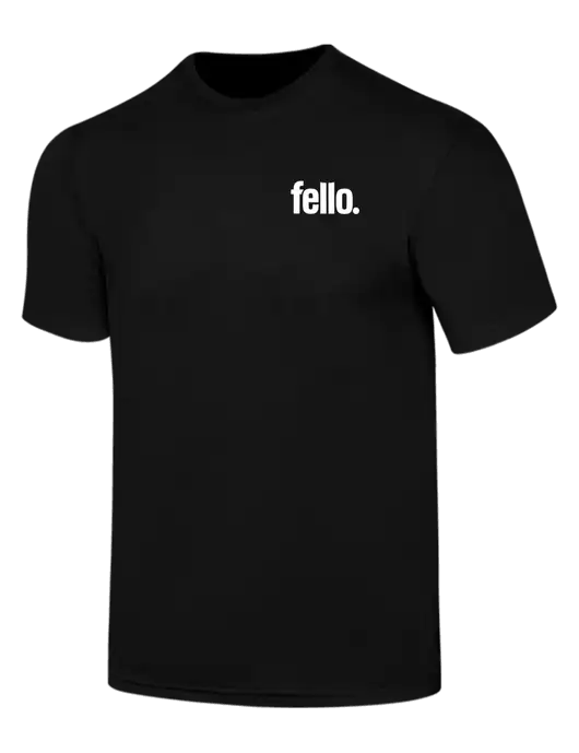 Simply Soft Black 4.5oz  Poly/Combed Ring Spun Cotton T-Shirt w/Fello. Logo