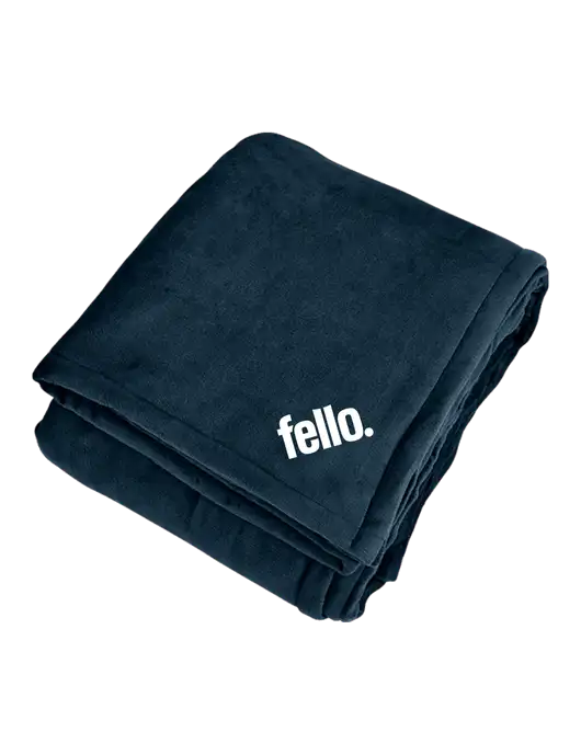 Mountain Lodge Navy Eclipse Blanket w/Fello. Logo