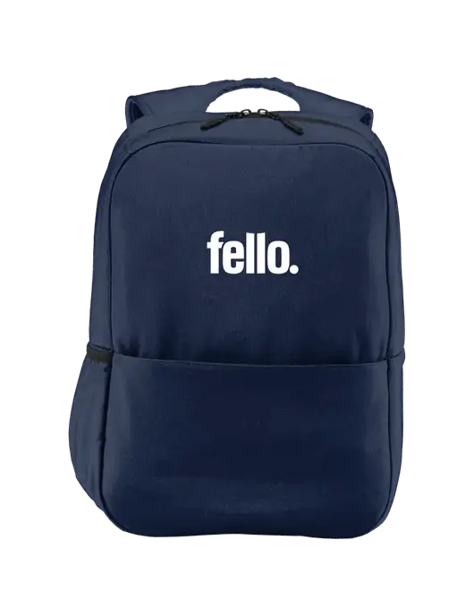 Access Square Laptop River Blue Navy Backpack w/Fello. Logo