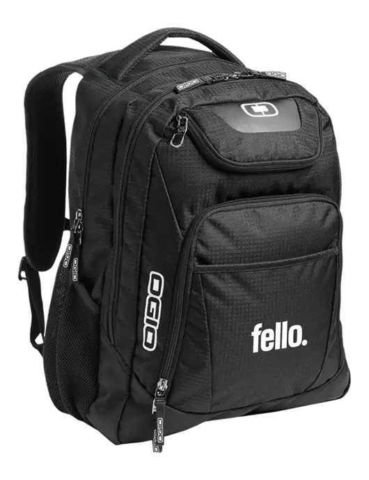 OGIO Black/Silver Excelsior Laptop Backpack w/Fello. Logo