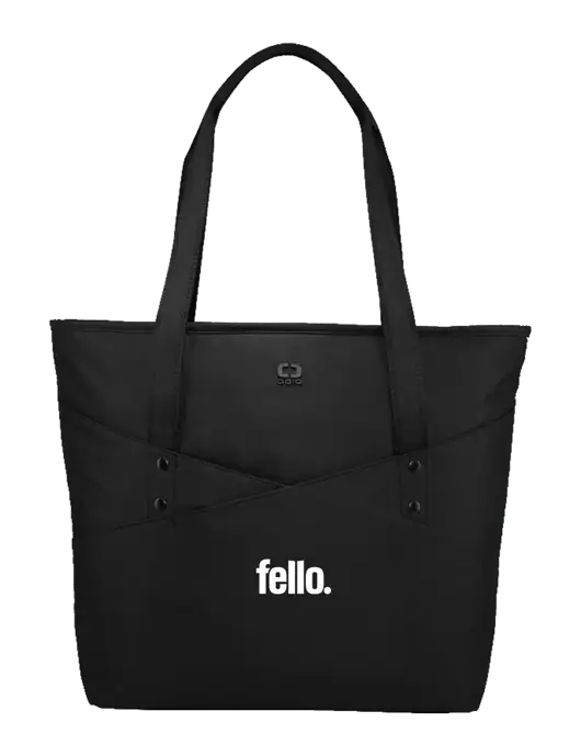 OGIO Black Downtown Tote 
 w/Fello. Logo