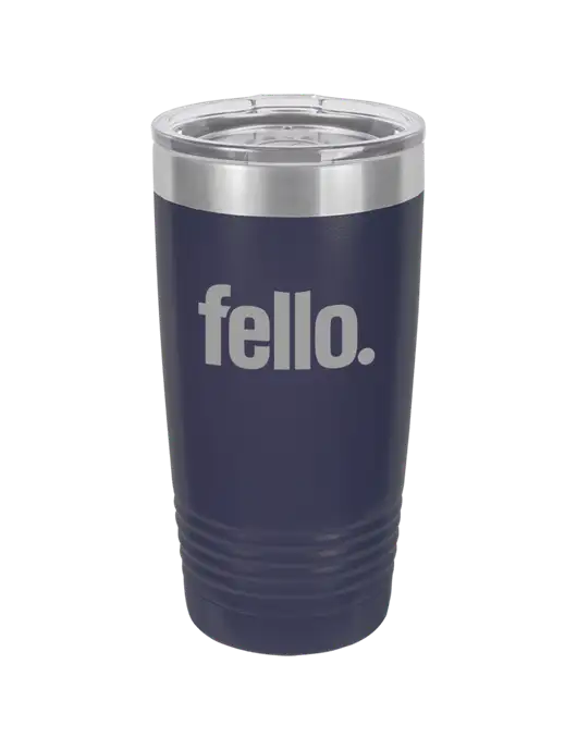 Polar Camel 20 oz Powder Coated Navy Vacuum Insulated Tumbler w/Fello. Logo