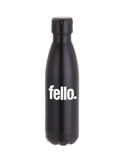 City Go Matte Black 17 oz Insulated Bottle w/Fello. Logo