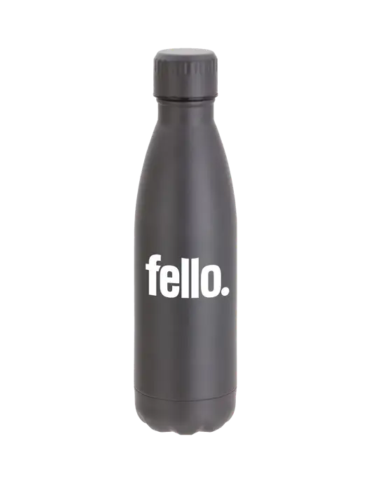 City Go Matte Charcoal 17 oz Insulated Bottle w/Fello. Logo