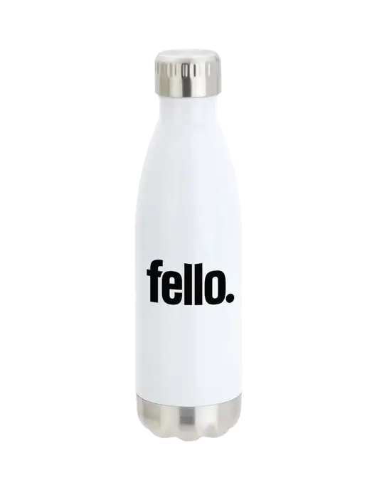 City Go White 17 oz Insulated Bottle w/Fello. Logo
