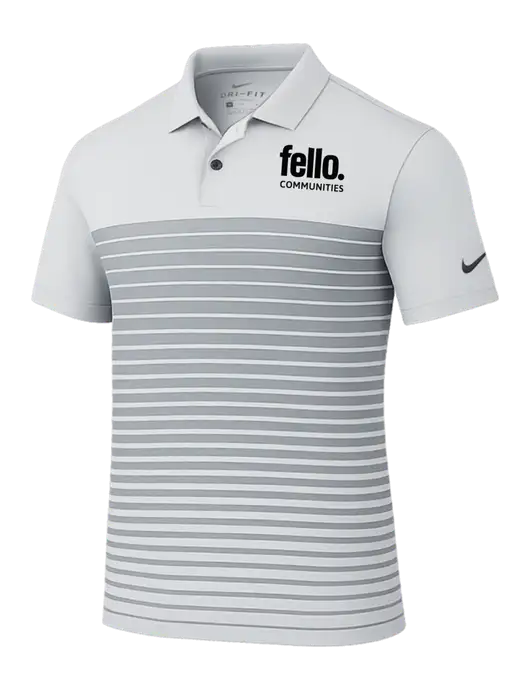Nike Light Grey Dri-FIT Vapor Block Polo w/Fello Communities Logo