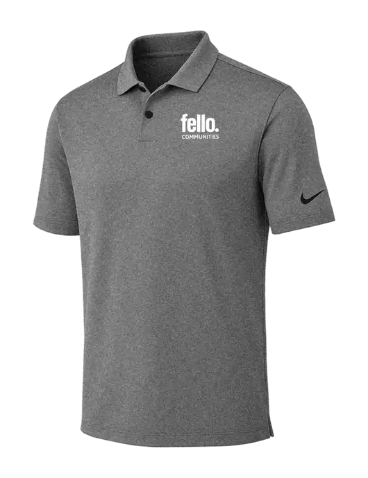 Nike Dark Grey Heather Dri-FIT Vapor Polo w/Fello Communities Logo