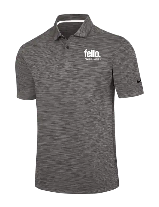Nike Dark Grey Dri-FIT Vapor Space Dyed Polo w/Fello Communities Logo