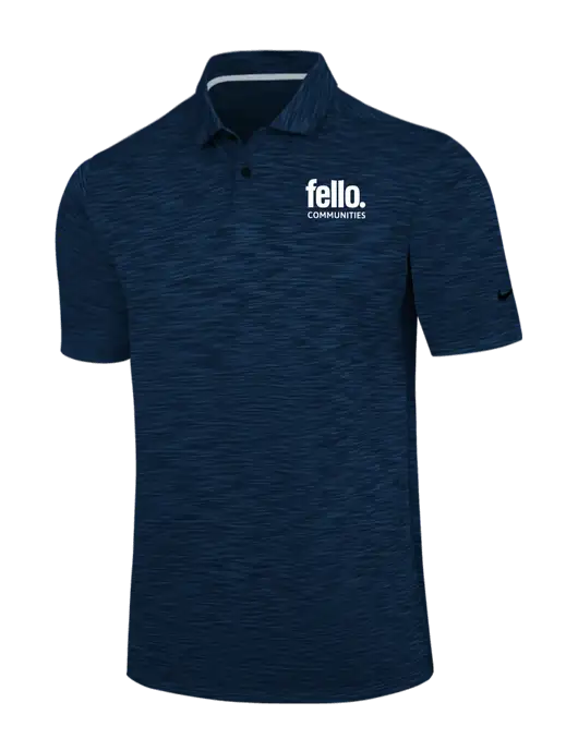 Nike Navy Dri-FIT Vapor Space Dyed Polo w/Fello Communities Logo