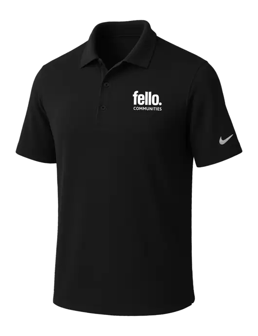 NIKE Black Dri-Fit Micro Pique Polo w/Fello Communities Logo