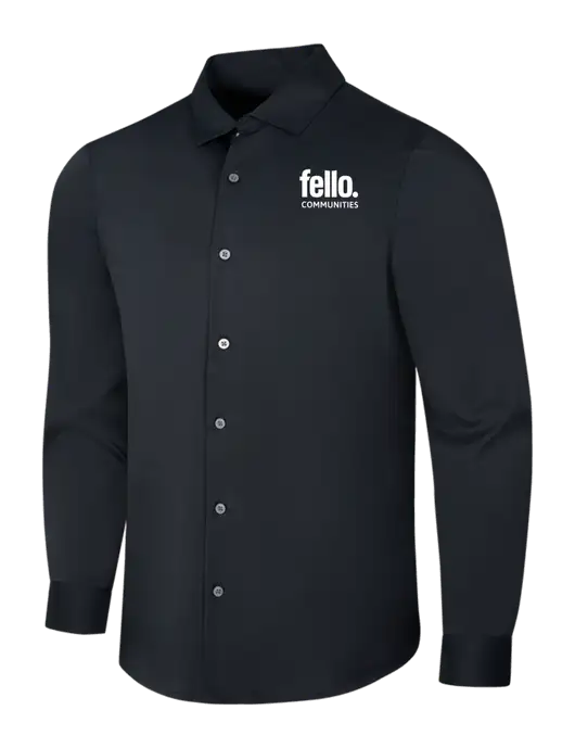 Black City Stretch Shirt w/Fello Communities Logo