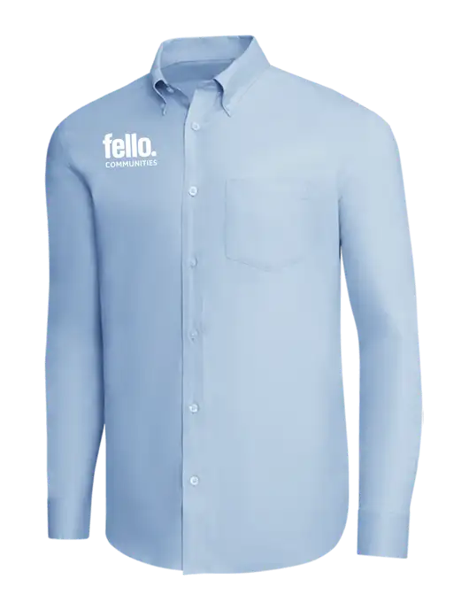 Brooks Brothers Light Blue Wrinkle-Free Stretch Pinpoint Shirt w/Fello Communities Logo