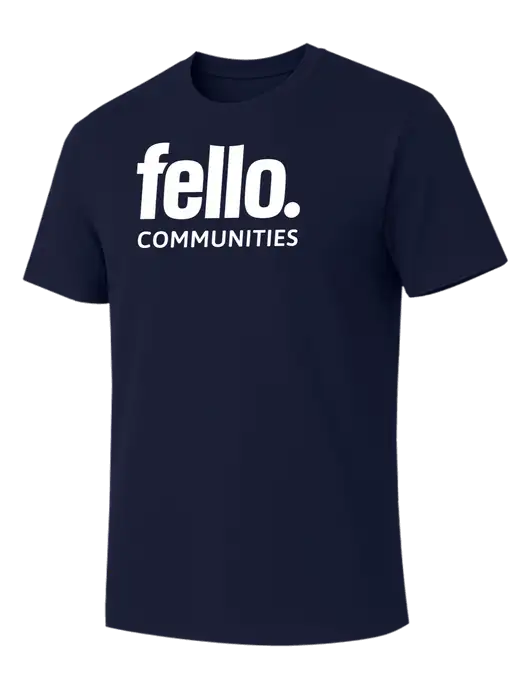 Allmade Dark Navy Organic Cotton Tee w/Fello Communities Logo