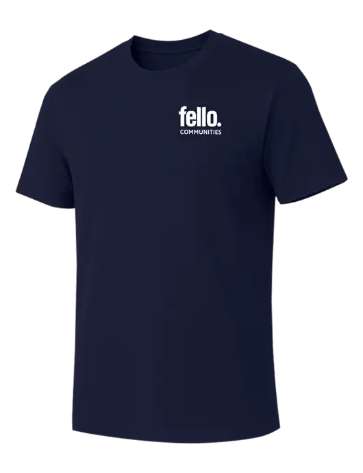 Allmade Dark Navy Organic Cotton Tee w/Fello Communities Logo