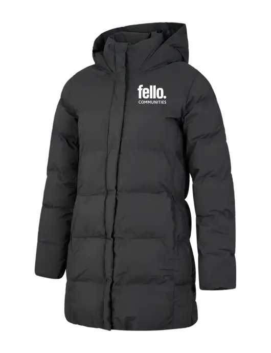 Mercer+Mettle Womens Dark Grey Puffy Parka  w/Fello Communities Logo