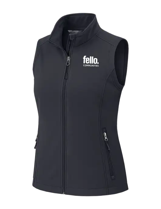 Charcoal Grey Womens Core Soft Shell Vest w/Fello Communities Logo