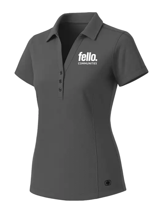OGIO Womens Medium Grey ONYX Polo w/Fello Communities Logo