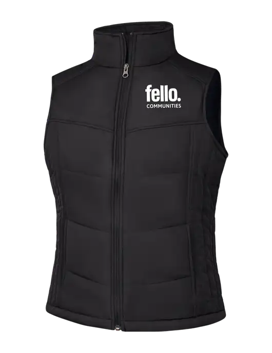 Womens Black/Black Vest w/Fello Communities Logo