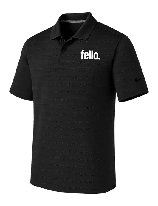Nike Black Dri-FIT Vapor Jacquard Polo w/Fello. Logo