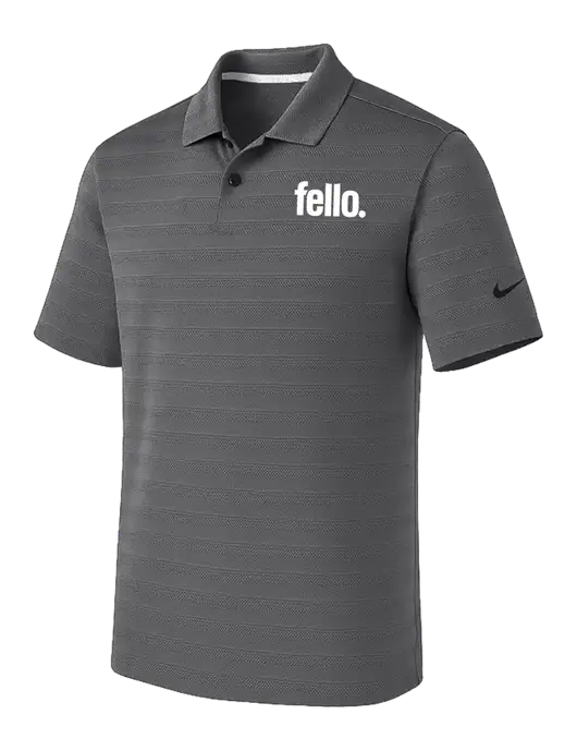 Nike Dark Medium Grey Dri-FIT Vapor Jacquard Polo w/Fello. Logo