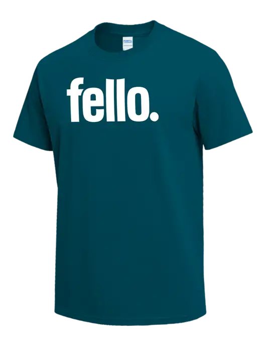 Dark Sapphire Heavyweight 6.1 oz T-Shirt w/Fello. Logo