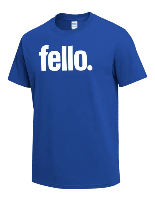 Dark Royal Heavyweight 6.1 oz T-Shirt w/Fello. Logo