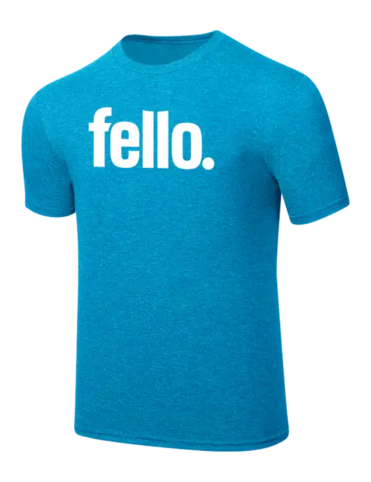 Simply Soft Sapphire Blue Frost 4.5oz  Poly/Combed Ring Spun Cotton T-Shirt w/Fello. Logo