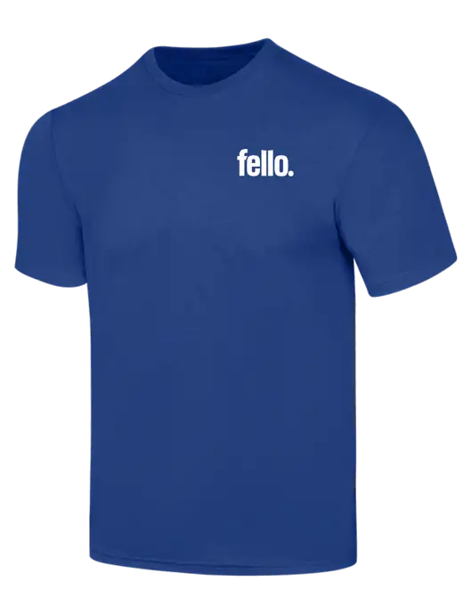 Simply Soft Dark Royal 4.5oz  Poly/Combed Ring Spun Cotton T-Shirt w/Fello. Logo