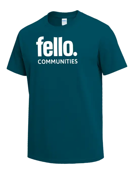 Dark Sapphire Heavyweight 6.1 oz T-Shirt w/Fello Communities Logo